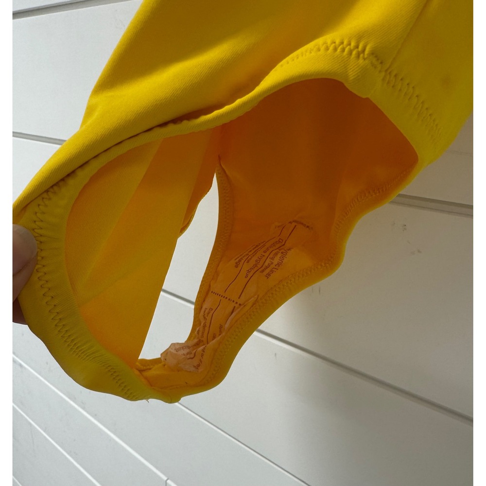 Draper James Lands End Yellow Smocked Tie Shoulder One Piece Swimsuit Size 2 NEW - Picture 5 of 9